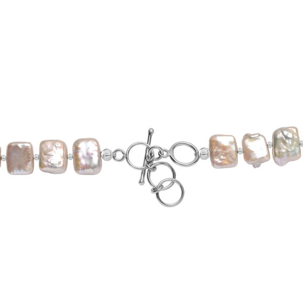 Weiße Süßwasser Perle Halskette ca. 45 cm 925 Silber rhodiniert image number 5