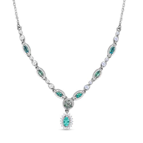 Alexandrit und Zirkon Halskette, 50 cm - 1,43 ct. image number 0