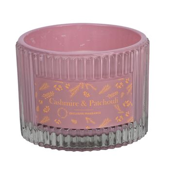 The 5th Season: Premium-Kollektion: Duftkerze im rosafarbenen Glasgef&auml;&szlig;, 10ml nat&uuml;rliches &Ouml;l, 280 g. Wachs, 50 Stunden Brenndauer, Agar-Moschus und Holz