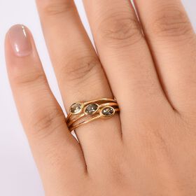 AA Natürlicher goldener Tansanit Ring - 0,69 ct.