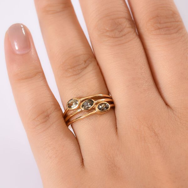 AA Natürlicher goldener Tansanit Ring - 0,69 ct. image number 2