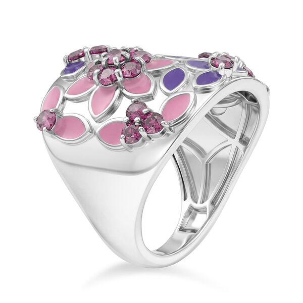 D'Joy AA Nat&uuml;rlicher Rhodolith Granat Ring 925 Silber rhodiniert (Gr&ouml;&szlig;e 17.00) ca. 1,66 ct image number 4