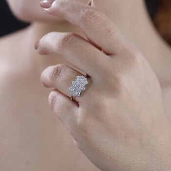 J Francis gefertigt mit SWAROVSKI- Swarovski Zirkonia Ring, 925 Silber rhodiniert