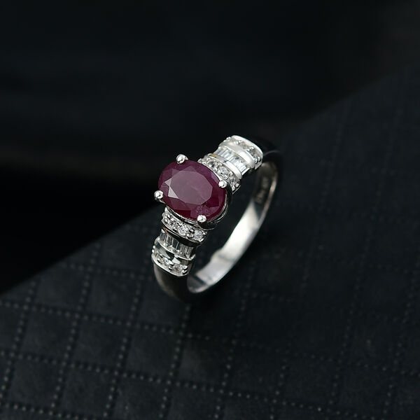 D'Joy afrikanischer Rubin und Zirkon Ring - 2,24 ct. image number 2