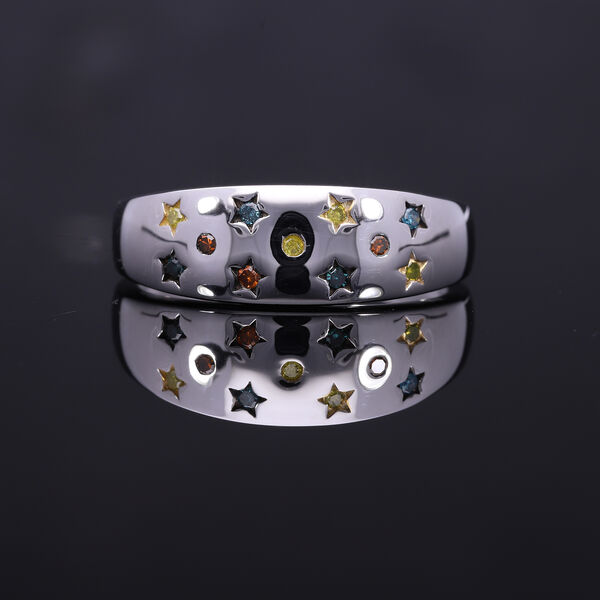 Mehrfarbiger Diamant-Ring - 0,14 ct. image number 1