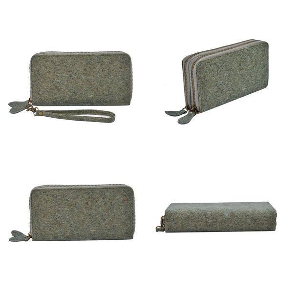 Kork-Brieftasche mit RFID Schutz, Gr&ouml;&szlig;e 19x4x10 cm, Gr&uuml;n image number 4