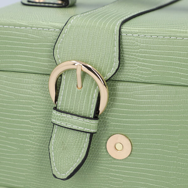 Schmuckkasten mit 3 Etagen und Spiegel, gr&uuml;n image number 4