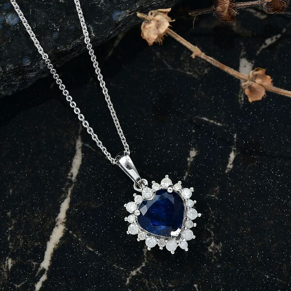 D'Joy AA Kaschmir-Kyanit, Moissanit Schmuckset ca. 45 cm 925 Silber rhodiniert ca. 3,63 ct. image number 2