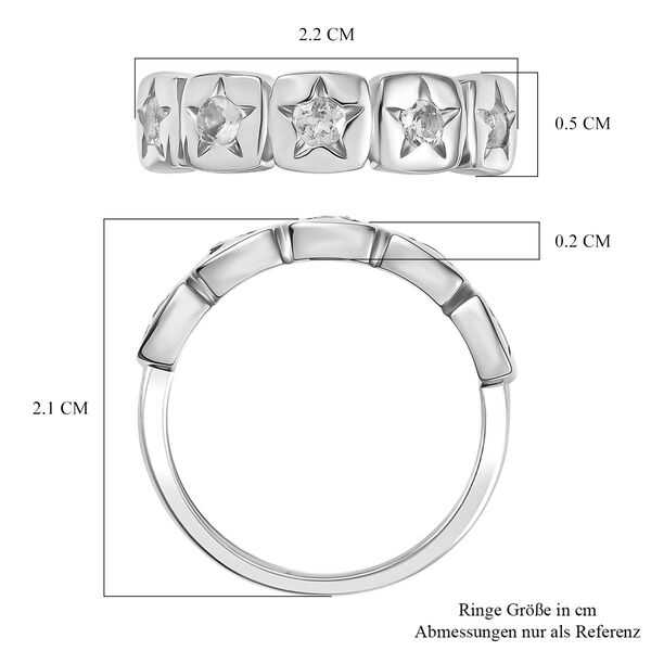 D’joy AAA Prämie Malagasy Mondstein Ring 925 Silber platiniert (Größe 20.00) ca. 0,36 ct image number 7