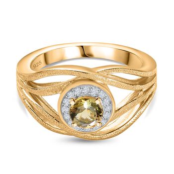 AA Nat&uuml;rlicher, goldener Tansanit Ring, ca. 0,69 ct.