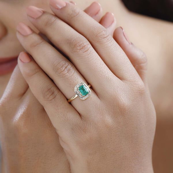 AAA Kagem sambischer Smaragd und Diamant Ring - 1,38 ct. image number 3