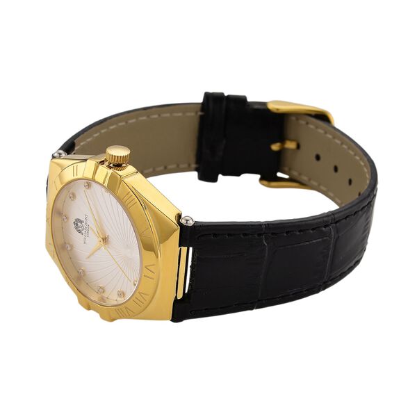 WILLIAM HUNT - Lab Grown Diamant Schweizer Uhrwerk, Uhren 21.5 cm 316L Edelstahl IP-Gelbbeschichtung image number 5