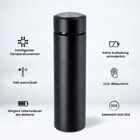 Thermobecher mit digitaler Temperaturanzeige aus Edelstahl 500ml, Schwarz