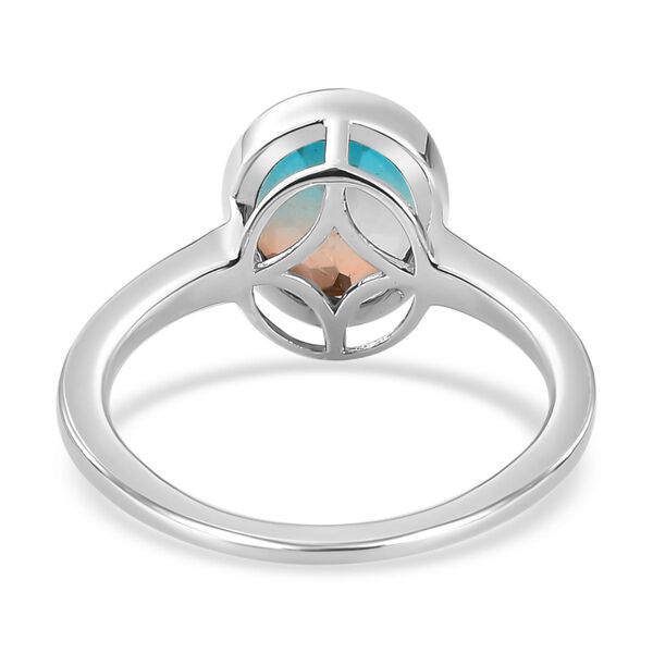 Aqua Terra Costa Quarz Triplett-Solit&auml;r-Ring, 925 Silber platiniert, 2,67 ct. image number 5