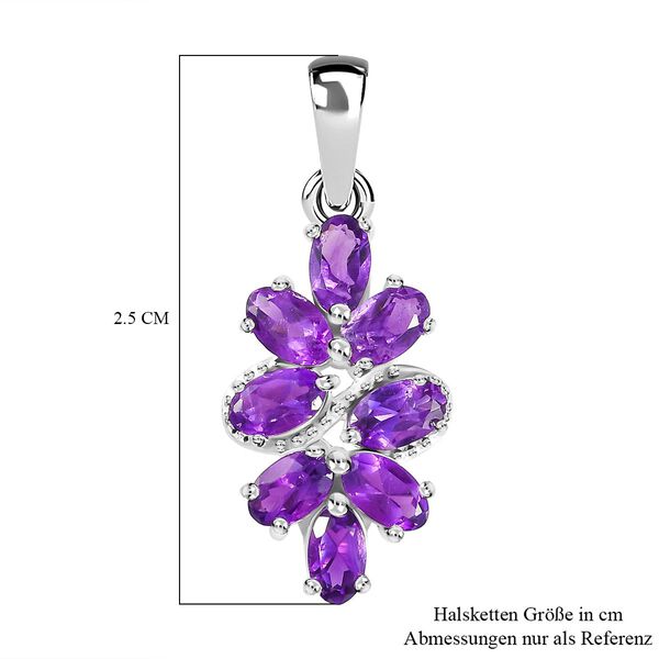 Afrikanischer Amethyst Anh&auml;nger 925 Silber ca. 1,74 ct image number 6