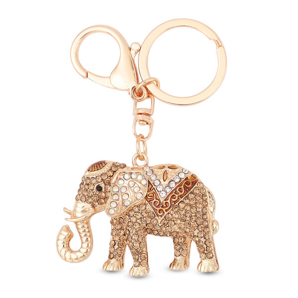 Oranger Zirkonia Schlüsselanhänger  emailliert ca. 1,00 ct image number 0