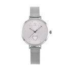STRADA - Japanisches Uhrwerk, Weißer Kristall, 8.5 cm, Reiner Edelstahl, silberfarben image number 0