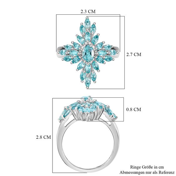 AA Lagunen Apatit Ring - 2,62 ct. image number 7