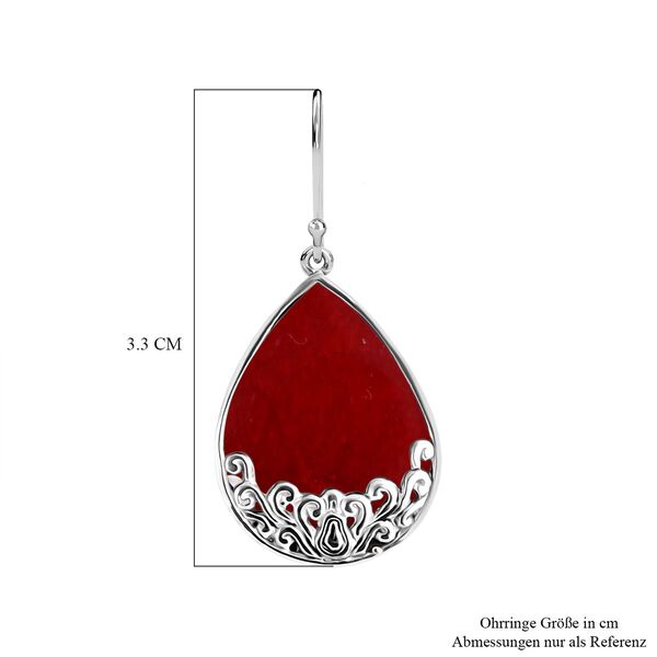 Royal Bali - Koralle Ohrringe 925 Silber image number 4