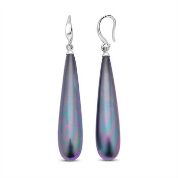 Tahiti Muschelkernperle Ohrringe 925 Silber rhodiniert