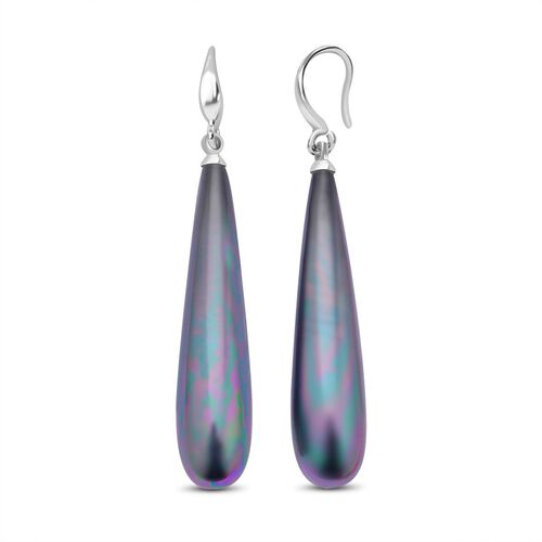 Tahiti Muschelkernperle Ohrringe 925 Silber rhodiniert image number 0