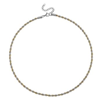 316L Edelstahl Bicolor Halskette ca. 50 cm (7-8 Werktage Lieferzeit) ca. 19,20g