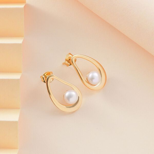 S&uuml;&szlig;wasser Perle Ohrringe image number 1