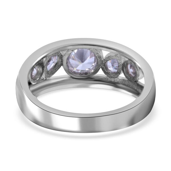 Lustro Stella - Wei&szlig;er Zirkonia Ring, 925 Silber platiniert, ca. 1,96 ct image number 5