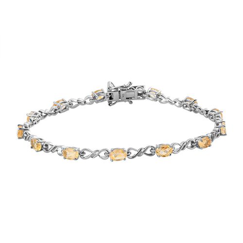 Citrin-Armband, ca. 20 cm, 925 Silber platiniert ca. 5,29 ct image number 0