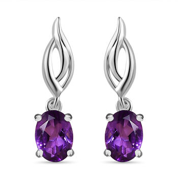 Afrikanische Amethyst Ohrringe, 925 Silber ca. 1,40 ct