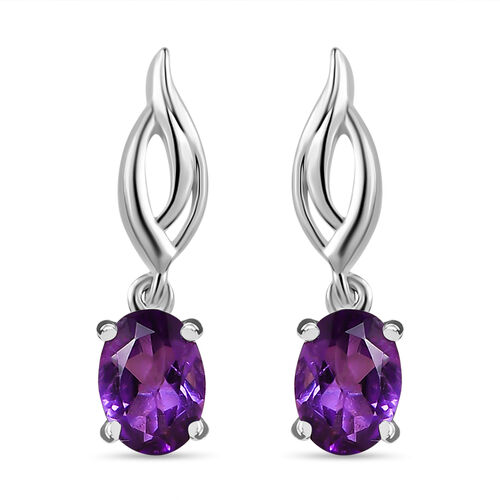 Afrikanische Amethyst Ohrringe, 925 Silber ca. 1,40 ct image number 0