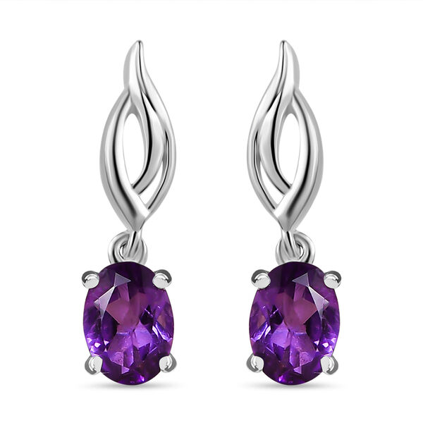 Afrikanische Amethyst Ohrringe, 925 Silber ca. 1,40 ct