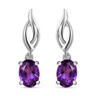 Afrikanische Amethyst Ohrringe, 925 Silber ca. 1,40 ct