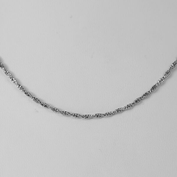 Italienische Schlangen Pyramidenform Design Halskette, 925 Silber rhodiniert, ca. 43 cm + 5 cm Extender, ca. 4,59g image number 1