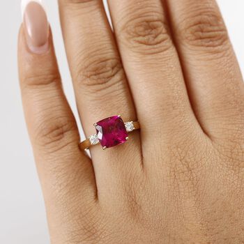 AAA Lab Grown Bixbit, Lab Grown Diamant Ring 417 Gold (Gr&ouml;&szlig;e 17.00) ca. 3.45 ct