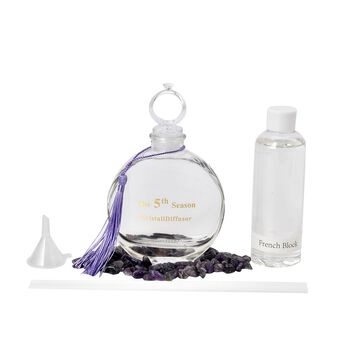 The 5th Season: Aromatherapie Raumduft in Geschenkbox mit echten Edelsteinen, 100ml, Amethyst