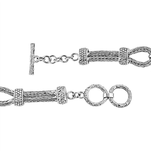 Royal Bali Kollektion - nat&uuml;rliche Sleeping Beauty T&uuml;rkis-Armbanduhr in Silber image number 6