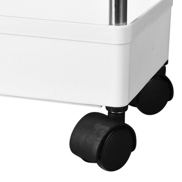 4 Schichten Badregal mit Griffen, Gr&ouml;&szlig;e: 40x12,5x91 cm, Wei&szlig; image number 5