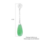 Grüne Jade Ohrringe 925 Silber rhodiniert ca. 10.00 ct image number 4