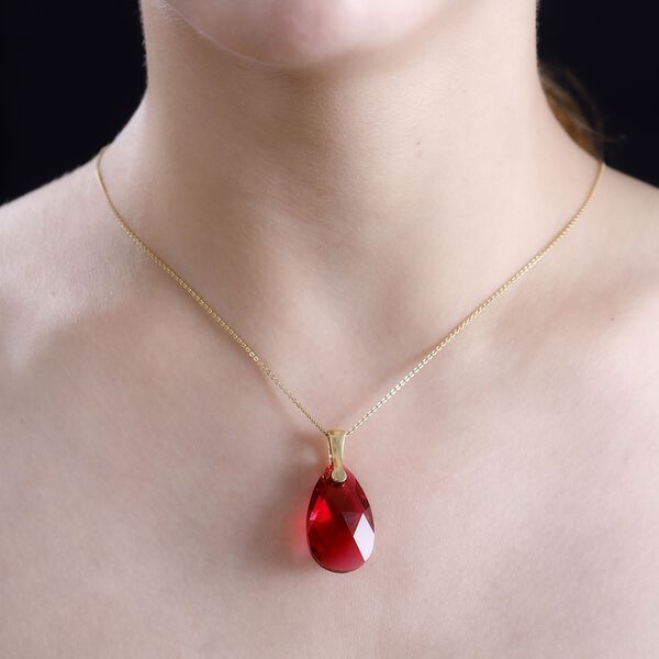 J Francis gefertigt mit SWAROVSKI Kristall - Scarlet Swarovski Kristall Anhänger image number 3