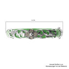 Grüne Jade und Markasit Armreif19 cm 925 Silber Schwarz oxidiert ca. 163,00 ct image number 5