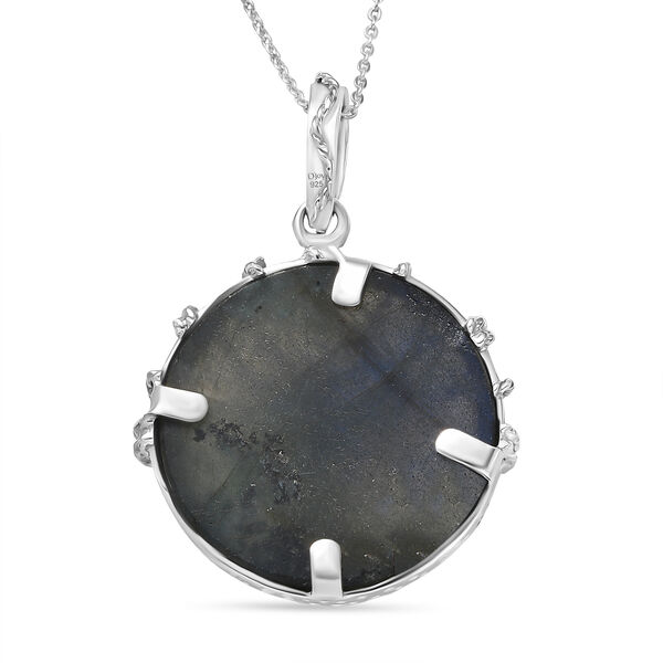 D'Joy AAA Labradorit Schmuckset ca. 50 cm 925 Silber rhodiniert ca. 30.00 ct image number 5