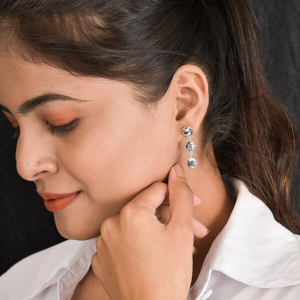 Weiße Büffel Ohrringe - 7,20 ct. image number 3