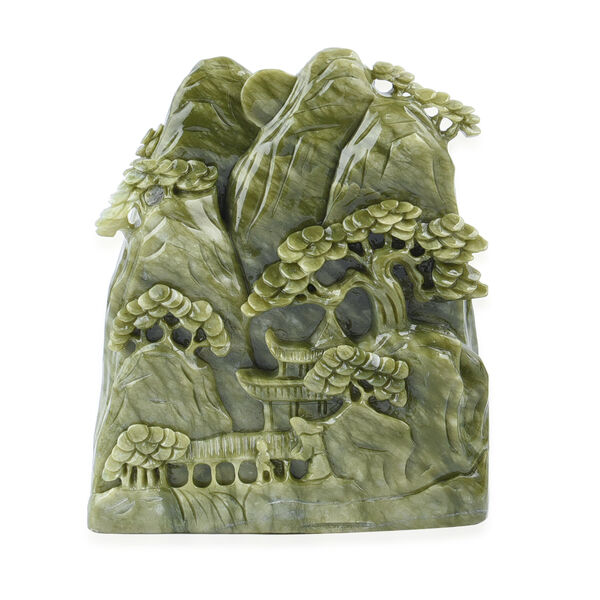 Edelsteinfigur aus Serpentin, Grün image number 0