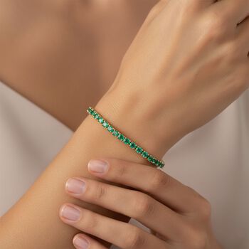 LUXURIANT AAA Labor kolumbianisches Smaragd 19cm Armband - 6,59 ct.