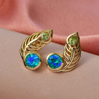 D'Joy Pfau Triplett Quarz und Peridot Ohrringe - 2,45 ct.