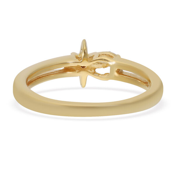 Diamant Ring 925 Silber vergoldet image number 5