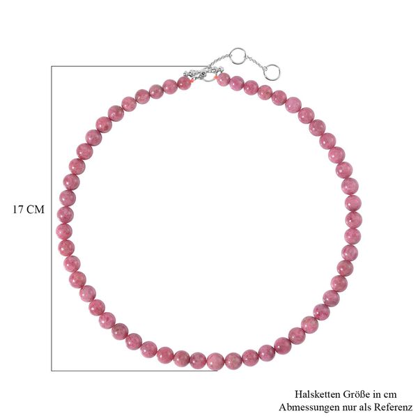 AAA Rhodochrosit, Roter Granat Halskette ca. 50 cm 925 Silber rhodiniert ca. 413.09 ct image number 5