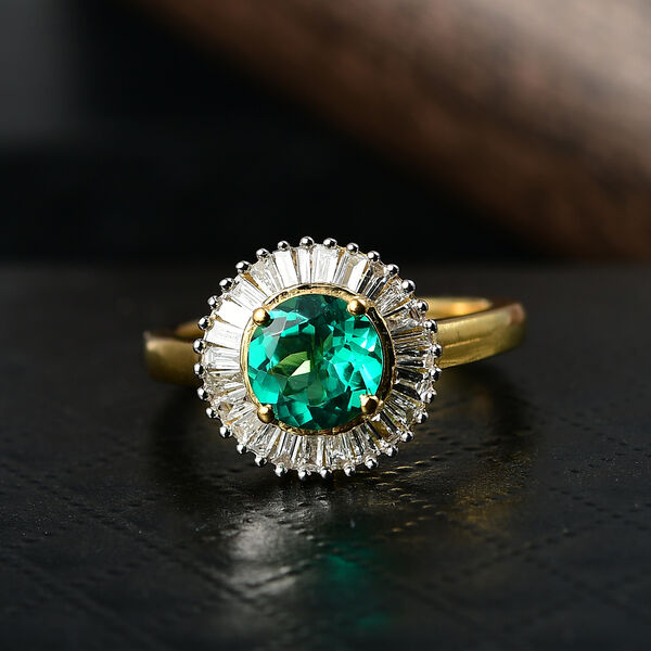 LUXURIANT AAA Labor kolumbianischer Smaragd und Labor Diamant Ring - 1,54 ct. image number 1