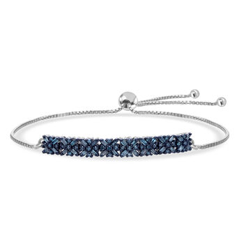D'Joy blaues Diamant 26,75cm Armband - 0,50 ct.